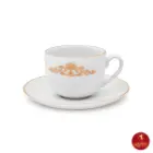 سرویس چای خوری چینی زرین ایتالیا اف طرح کوئین طلایی 12 پارچه