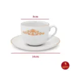 سرویس چای خوری چینی زرین ایتالیا اف طرح کوئین طلایی 12 پارچه