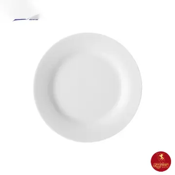 بشقاب پیش دستی چینی زرین ایتالیا اف طرح سفید سایز 19