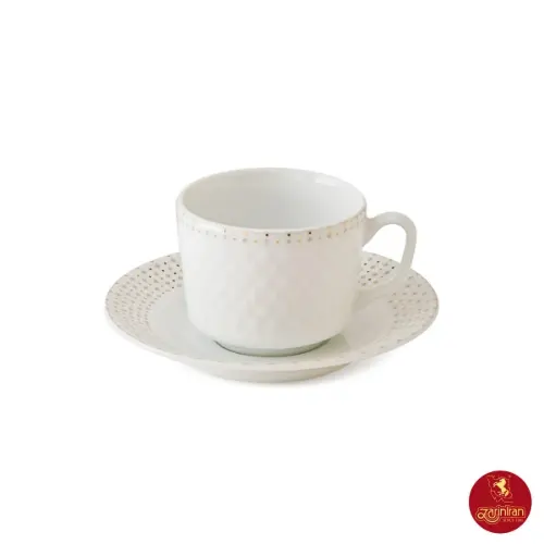 سرویس چای خوری چینی زرین رادیانس طرح لیون 12 پارچه