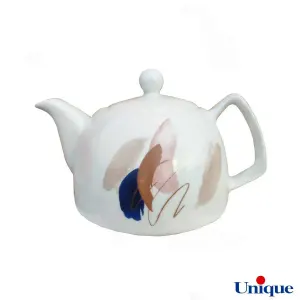 قوری چینی یونیک مدل آبرنگ ساین UN-7542