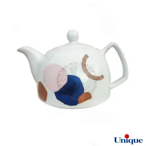 قوری چینی یونیک مدل آبرنگ دایره UN-7542