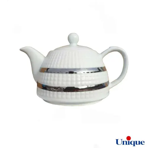 قوری چینی یونیک مدل رادیانس نقره ای un-7542