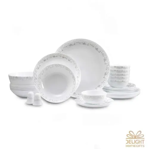 خرید سرویس 28 پارچه اپال نورا نقره ای دی لایت