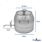 کتری و قوری یونیک استیل شیر دار 4 لیتر UN-7224 دسته استیل