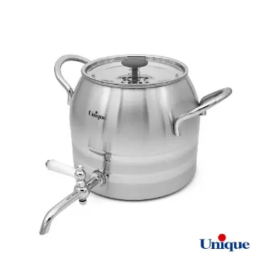 کتری و قوری یونیک استیل شیر دار 4 لیتر UN-7224 دسته استیل