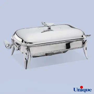 سوفله خوری یونیک مستطیل بزرگ قایقی نقره ای UN-3850