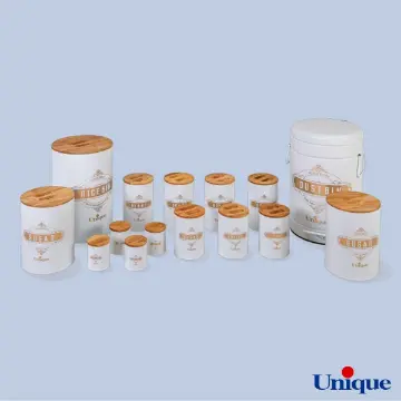 سرویس آشپزخانه یونیک 15 پارچه سفید یخچالی درب بامبو UN-8054