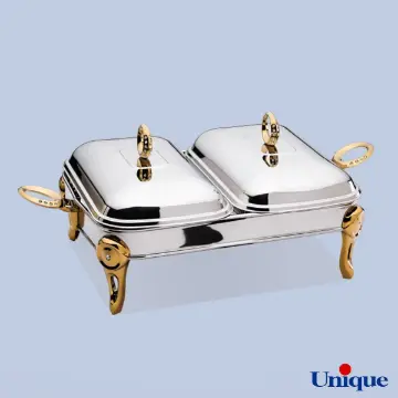 سوفله خوری یونیک دو خانه نگین دار طلایی UN-3916
