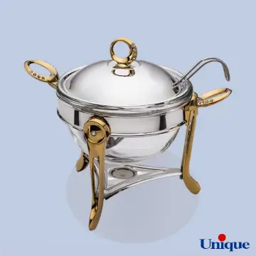 سوپ خوری یونیک نگین دار طلایی UN-3914