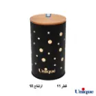 سرویس 12 پارچه آشپزخانه فانتزی یونیک مشکی توپی درب بامبو UN-8015