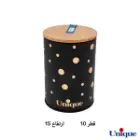 سرویس 12 پارچه آشپزخانه فانتزی یونیک مشکی توپی درب بامبو UN-8015