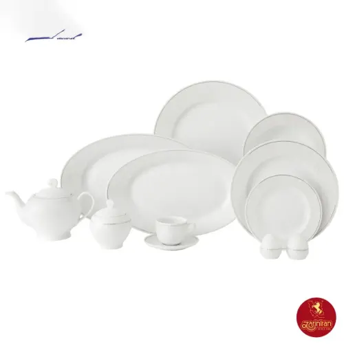 سرویس چینی زرین ایتالیا اف کلارا پلاس 12 نفره 74 پارچه