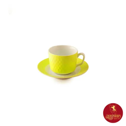 سرویس چای خوری چینی زرین رادیانس طرح آفتاب 12 پارچه