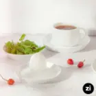 جای تخم مرغ تخت چینی زرین Zi فرم اس 17 سفید