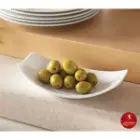 ظرف زیتون چینی زرین آشپزخانه 18 سفید با مارک زی