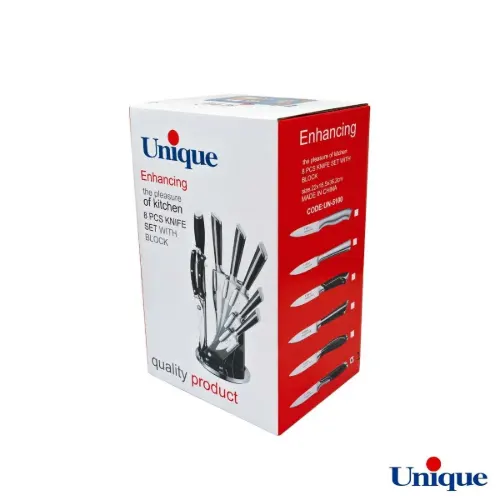 سرویس چاقو آشپزخانه یونیک UN-5100 پروانه 8 پارچه