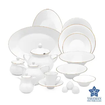 سرویس چینی زرین شهرزاد طرح سمن گلد 12 نفره 89 پارچه
