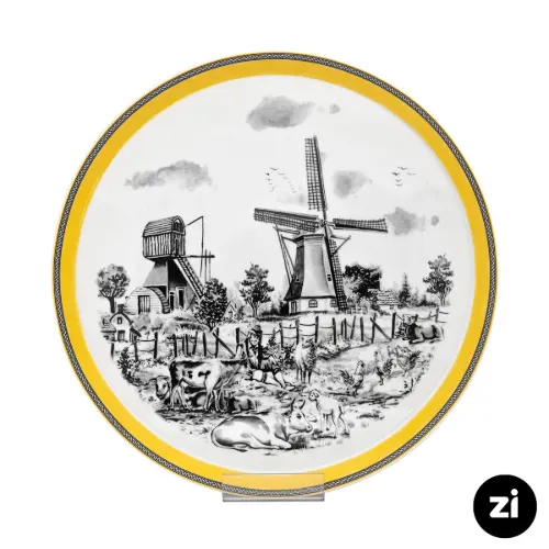 بشقاب تخت چینی زرین Zi فرم اس ویلیج سایز 33
