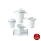 سرویس چینی زرین وینچی طرح وایت رز 12 نفره 97 پارچه