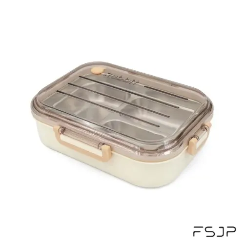 ظرف غذا FSJP سه خانه استیل 800 میلی لیتر کد 24-1527