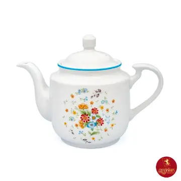 قوری چینی زرین استوانه طرح ویکتوریا سایز بزرگ