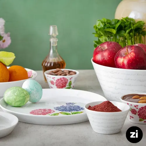 بشقاب تخت چینی زرین Zi فرم اس غزل سایز 30