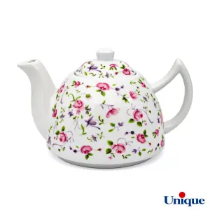 قوری چینی یونیک مدل گلستان UN-7547