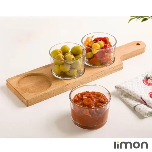 اردوخوری کاسه گرد 3 عددی لیمون کد 2218 پذیرایی