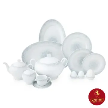 سرویس چینی زرین ایتالیا اف ادلین طوسی 12 نفره 102 پارچه