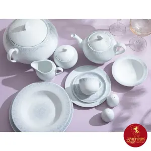 سرویس چینی زرین ایتالیا اف ادلین طوسی 12 نفره 102 پارچه