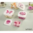 ست ظرف غذا لیمون مربع چاپدار 2231