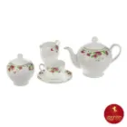 قیمت و خرید سرویس چای خوری چینی زرین ایتالیا اف طرح بیدگل 17 پارچه