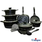 سرویس قابلمه 16 پارچه یونیک مدل کلاسیک رنگ مشکی UN-7701