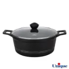 سرویس قابلمه 16 پارچه یونیک مدل کلاسیک رنگ مشکی UN-7701