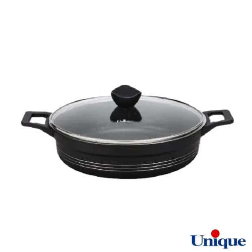 سرویس قابلمه 16 پارچه یونیک مدل کلاسیک رنگ مشکی UN-7701