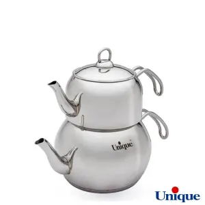 کتری و قوری 2.5 لیتر یونیک استیل UN-7268