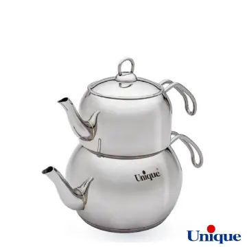 کتری و قوری 2.5 لیتر یونیک استیل UN-7268