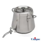 کتری استیل 4 لیتر با قوری چینی یونیک UN-7203 دسته استیل