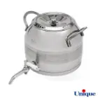 کتری استیل 5 لیتر و قوری چینی یونیک طرح ترک UN-7293 دسته استیل