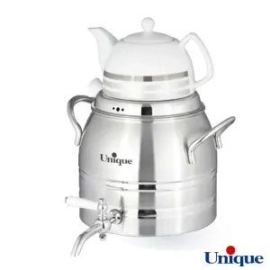 کتری و قوری یونیک استیل شیر دار 6 لیتر UN-7220 دسته استیل