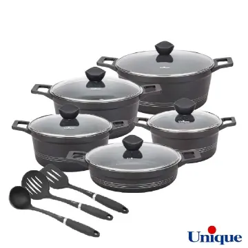 سرویس قابلمه گرانیتی یونیک 13 پارچه کلاسیک نوک مدادی UN-7816