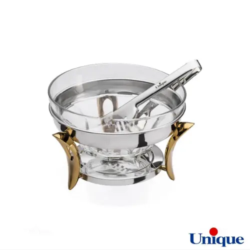 سالادخوری پایه دار قایقی طلایی یونیک UN-3867