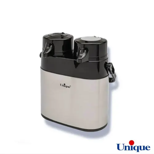 فلاسک دوقلو 1+1 لیتر استیل شیشه دار یونیک UN-9040