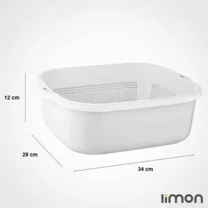 ست آبکش و لگن نسیم 2 لیمون 0183