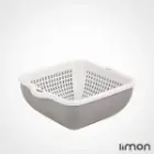 ست کاسه و آبکش چهارگوش 2 لیمون 0574