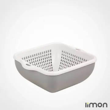 ست کاسه و آبکش چهارگوش 2 لیمون 0574