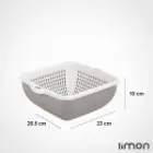 ست کاسه و آبکش چهارگوش 3 لیمون 0576