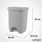 سطل پدالی چهارگوش طرح بامبو لیمون سایز کوچک 1582