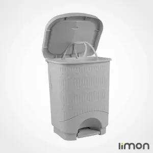 سطل پدالی چهارگوش طرح بامبو لیمون سایز کوچک 1582